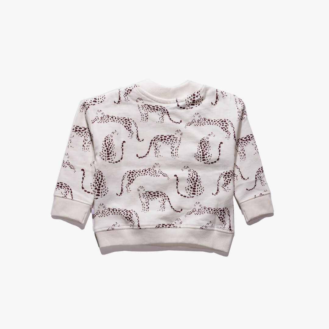 Rückseite des Sweatshirts für Babys aus der Leopard Kollektion