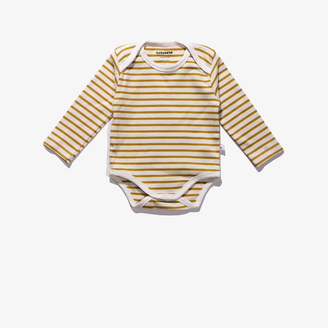 Overall für Babys im gelben Retro Design