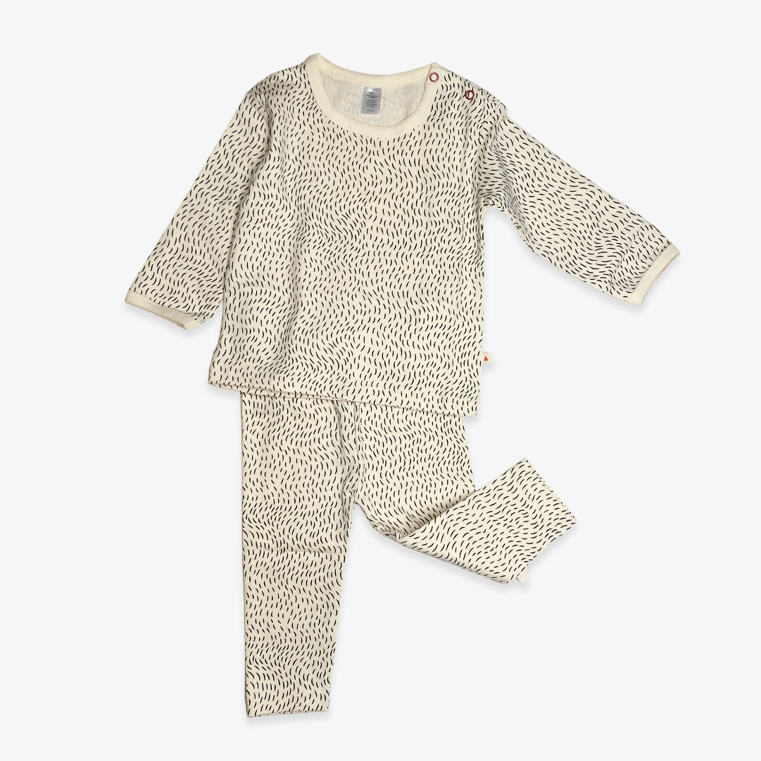 Zweiteiliges Pyjama für Babys mit FUR-Print