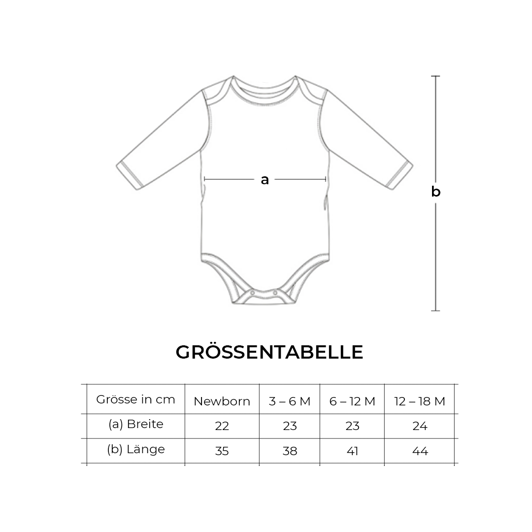 Baby Langarm-Body aus Bio-Baumwolle | 0-18 Monate | FUR | lalalulu