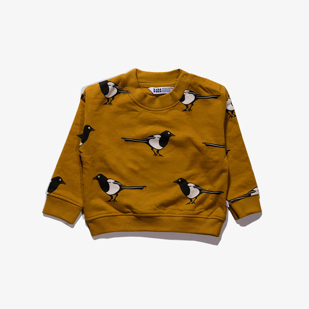 Vorderseite des Sweatshirts für Babys aus der Birdy Kollektion