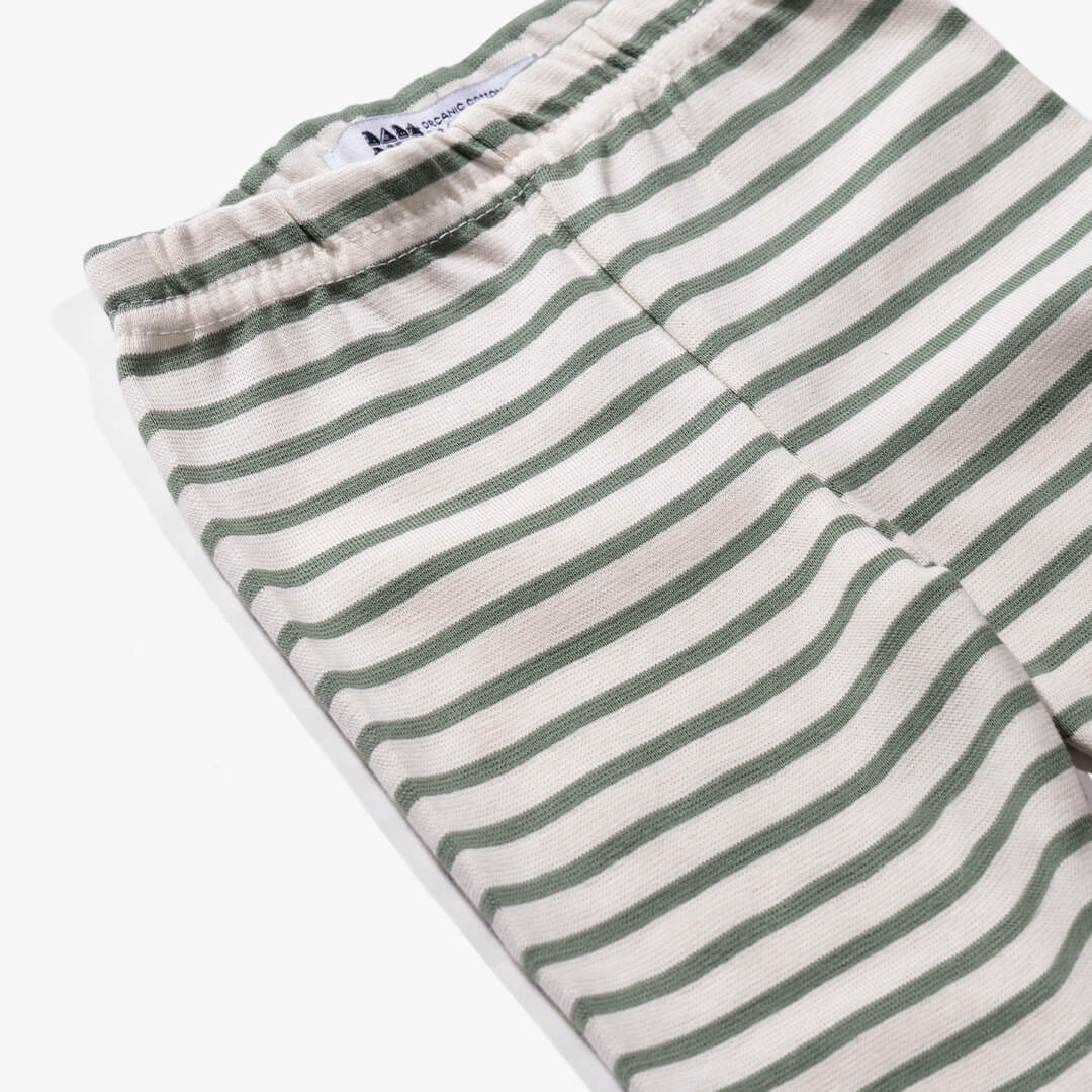 Vorderansicht der Hose für Babys aus der Retro Kollektion in Grün