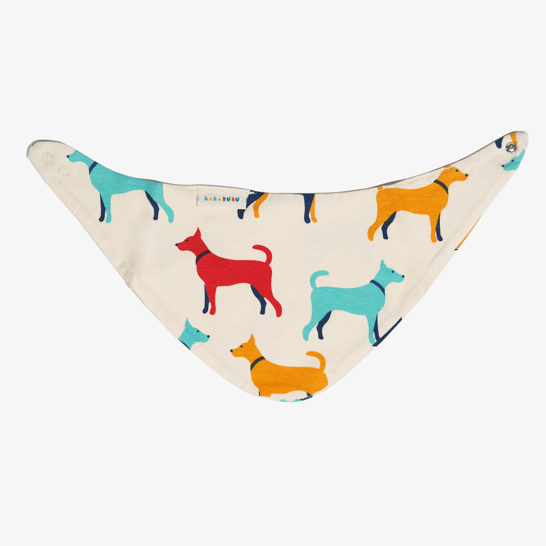 Vorderseite des Halstuch für Babys aus der DOGS Kollektion